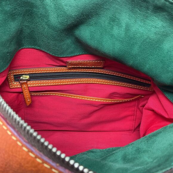 Dooney & Bourke Florentine Smith Bag Leather Satchel Natural 2011 Rugged Luxury - Picture 14 of 16